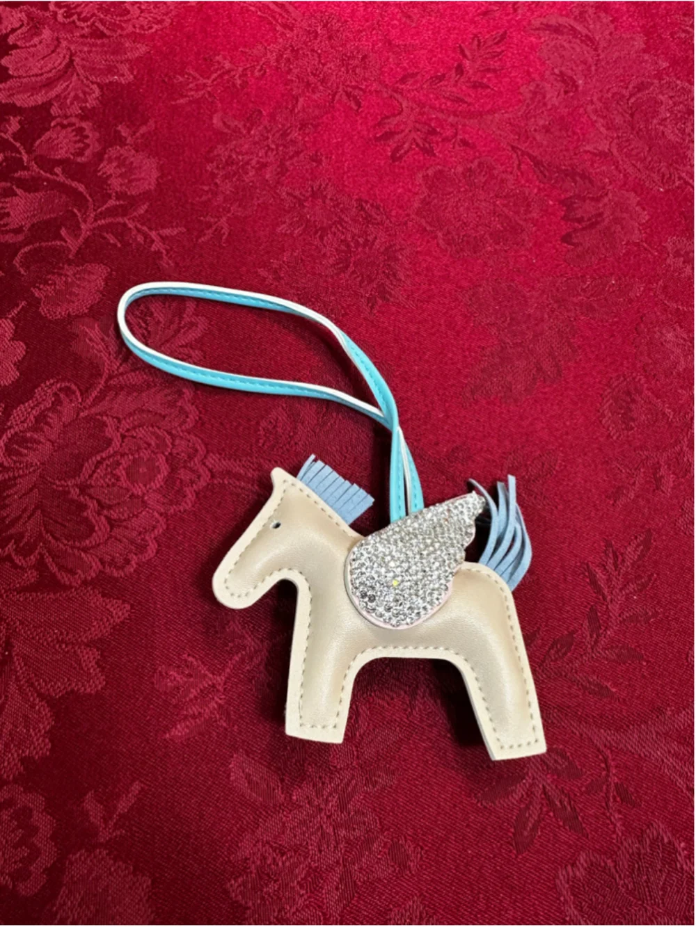 Sparkle Pony Beige and Blue Bag Charm